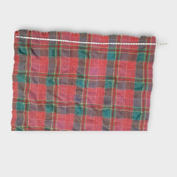 Vintage Ralph Lauren Plaid 100% Wool Blanket Madras MADE IN USA WPL-6280 *SHRUNK - Picture 4 of 9